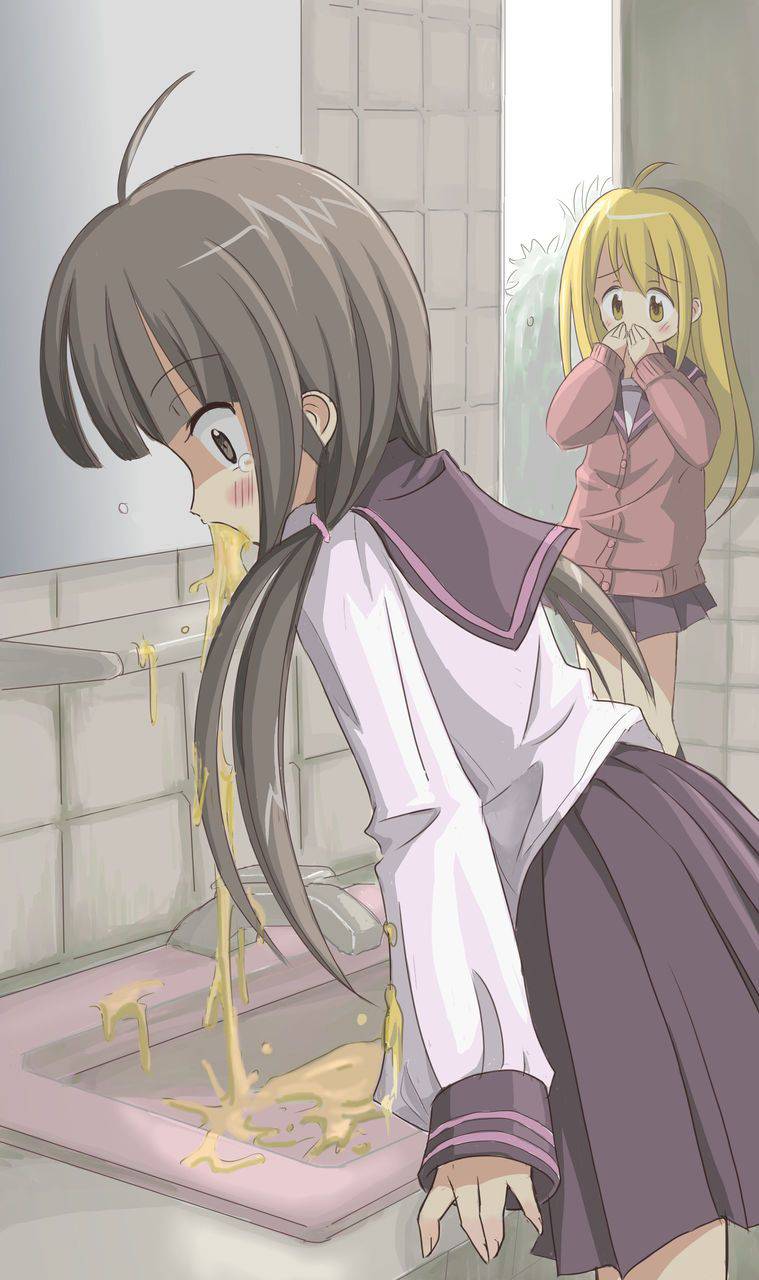 もらいゲロしそう】嘔吐してる女の子の二次画像 | 萌えエロ画像.com